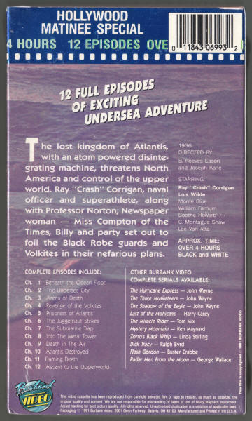 Undersea Kingdom VHS Videotape