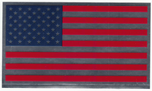United States Metallic Flag Sticker