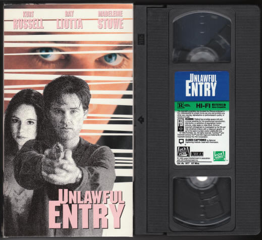 Unlawful Entry VHS Tape