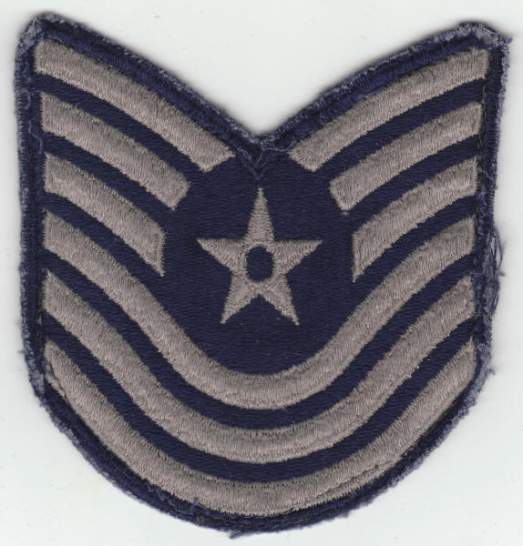 Korean War Air Force Master Sergeant Stripes front