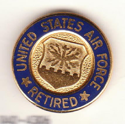 United States Air Force Retired Lapel Pin