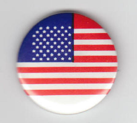 US American Flag Button