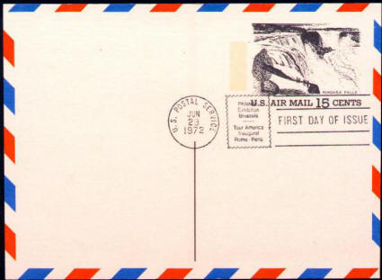 Scott #UXC13 Tourism Year of the Americas 72 Air Mail First Day Cover front