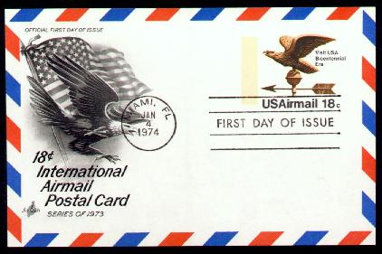 Scott #UXC15 International Airmail Postal Card First Day Cover