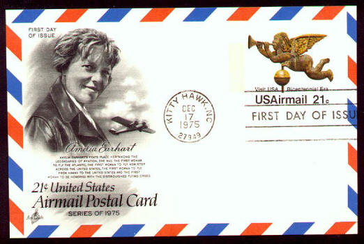Scott #UXC16 Amelia Earhart Airmail Postal Card First Day Cover