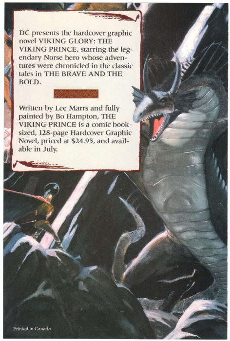 Viking Glory DC Comics Promo Flyer