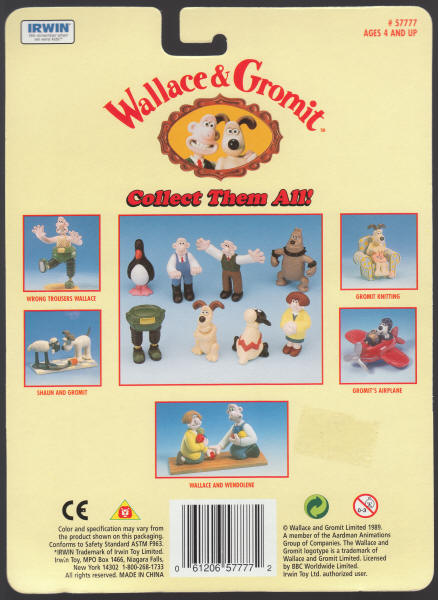 Wallace and Gromit Collectible Figures back