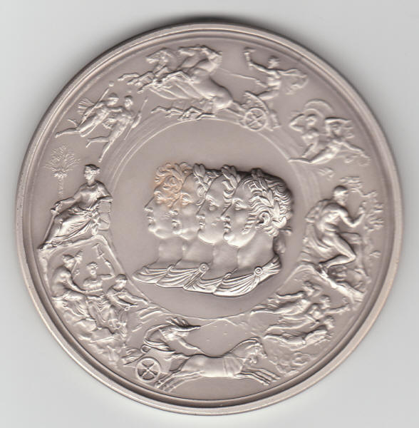 1967 England Waterloo Pistrucci Medal obverse