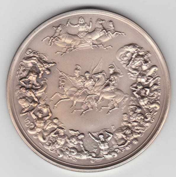 1967 England Waterloo Pistrucci Medal reverse