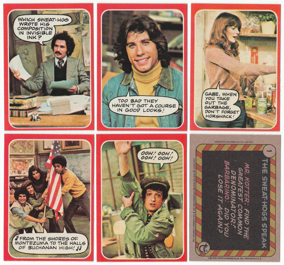 1976 Topps Welcome Back Kotter Trading Cards