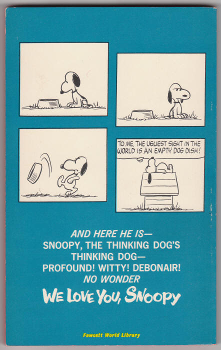 We Love You Snoopy back cover