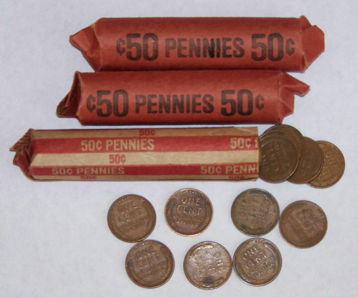 US Lincoln Wheat Penny Rolls