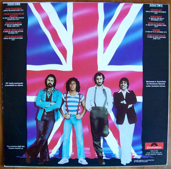 The Who Join Together Rarities Album back jacket