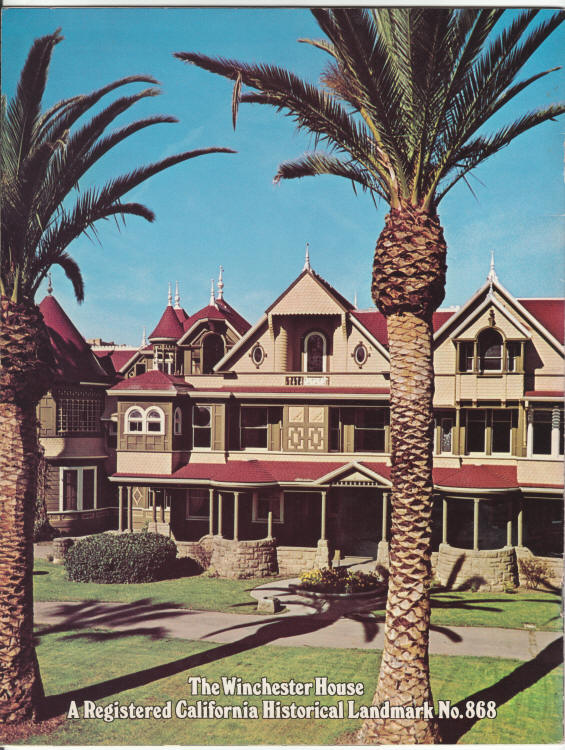 Winchester Mystery House Guide Booklet back cover