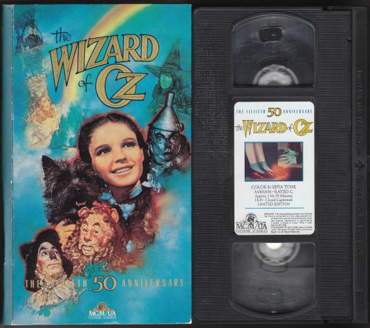 The Wizard Of Oz 50th Anniversary VHS Tape
