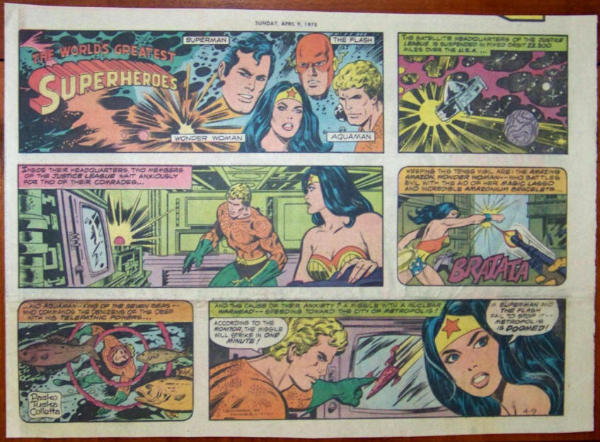 Worlds Greatest Superheroes First Sunday 1978 Newspaper Strip